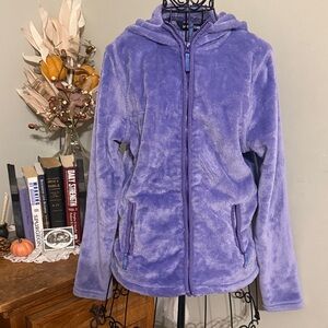 Purple Fleece Zip-Up Hoodie